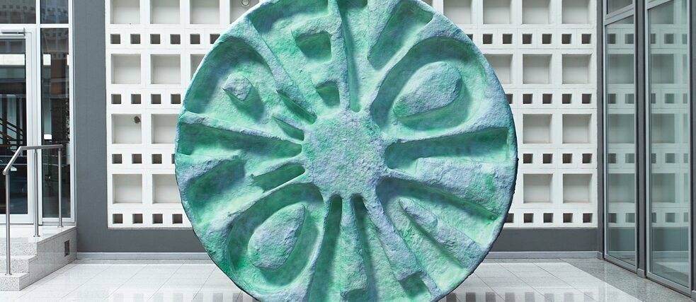 Zuzanna Czebatul, Macromolecule Exploiting some Biological Target, 2021, polyester, digital print on nylon