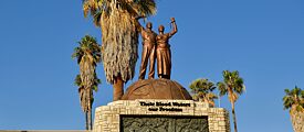 Il monumento commemorativo del genocidio a Windhoek, Namibia