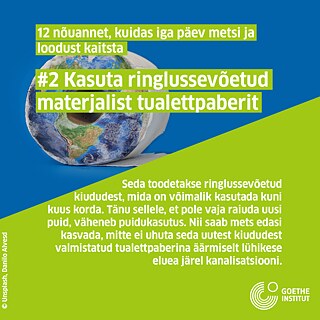 Infopostitus: ringlussevõetud tualettpaber, värvitud tualettpaberirull