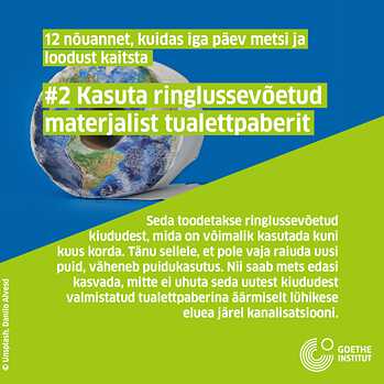 Infopostitus: ringlussevõetud tualettpaber, värvitud tualettpaberirull