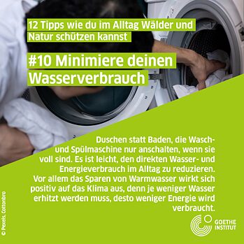 Infopost Wasserverbrauch, Waschmaschine