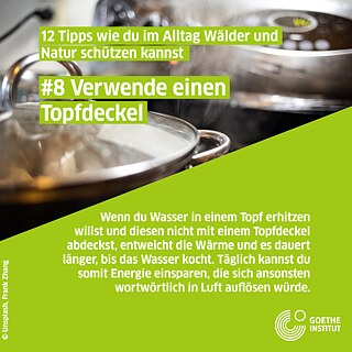 Infopost Topfdeckel, Kochtopf mit Deckel