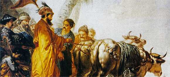 Der Kaiser in China zieht die erste Furche zur Ehre des Ackerbaues" Bernhard Rode, 1770. Gemäldegalerie (Berlin)