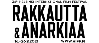 Der Text "Rakkautta ja anarkiaa" auf einem weißen Hintergrund.