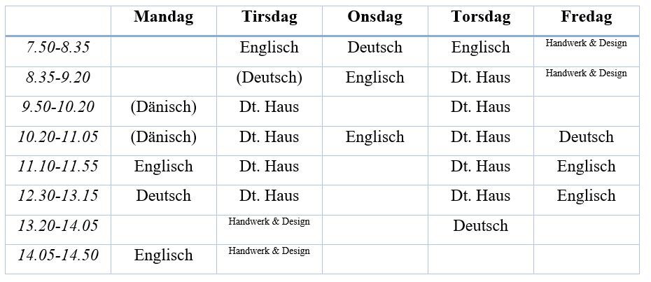 Mein Stundenplan