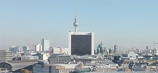 Vue sur la tour télévision de Berlin