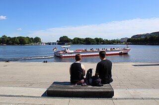 Die Binnenalster vom Jungfernstieg