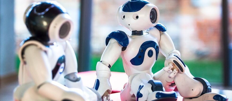 KI-Festival in Dresden: Die reisenden Roboter GAIA und NaoMI auf ihrer Reise durch Europa. | Foto: Adam Burakowski