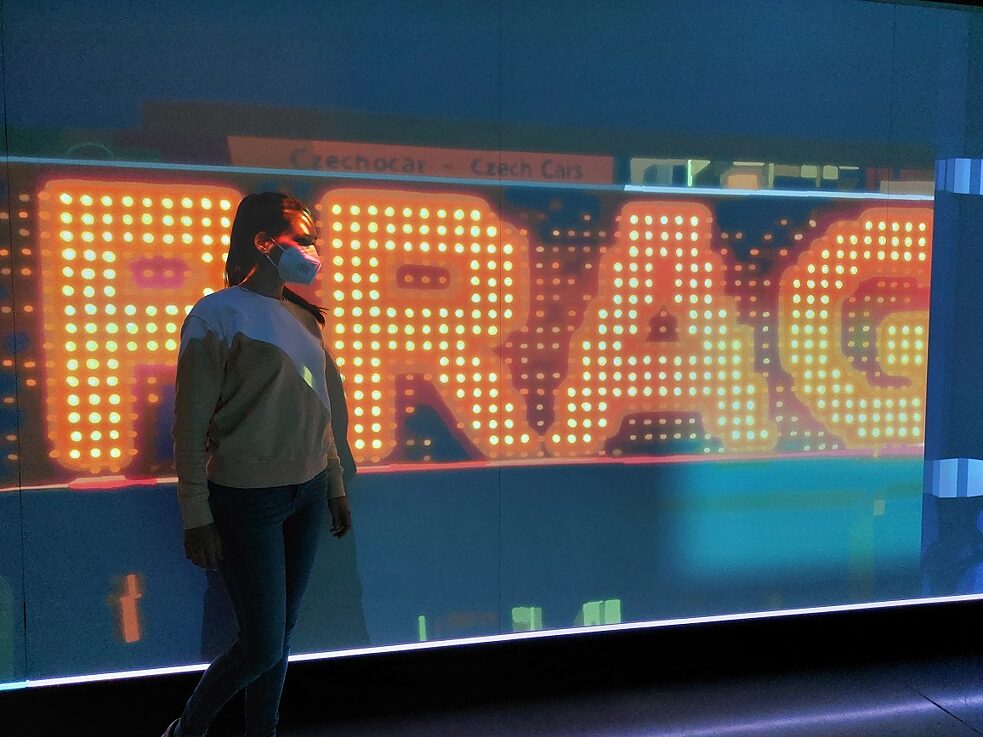 Eine Lichterinstallation im Nationalmuseum