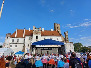 Stadt an der Schlossruine in Břeclav