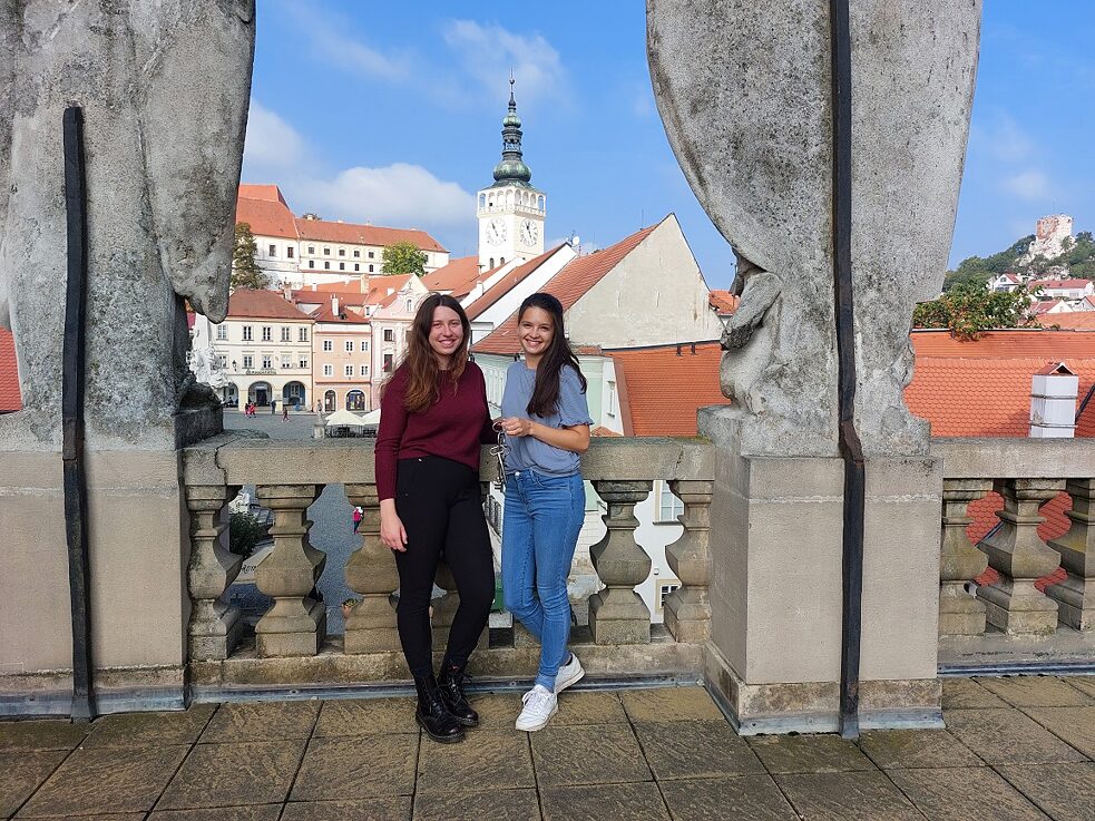 Ausblick auf den Stadtplatz in Mikulov