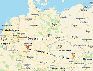 609 Kilometer (Luftlinie) liegen zwischen meiner Heimat und Břeclav