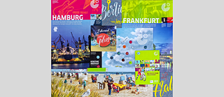 Eine Auswahl an Werbemitteln für Deutsch ist sichtbar © © Goethe-Institut Werbematerialien BKD Frankreich