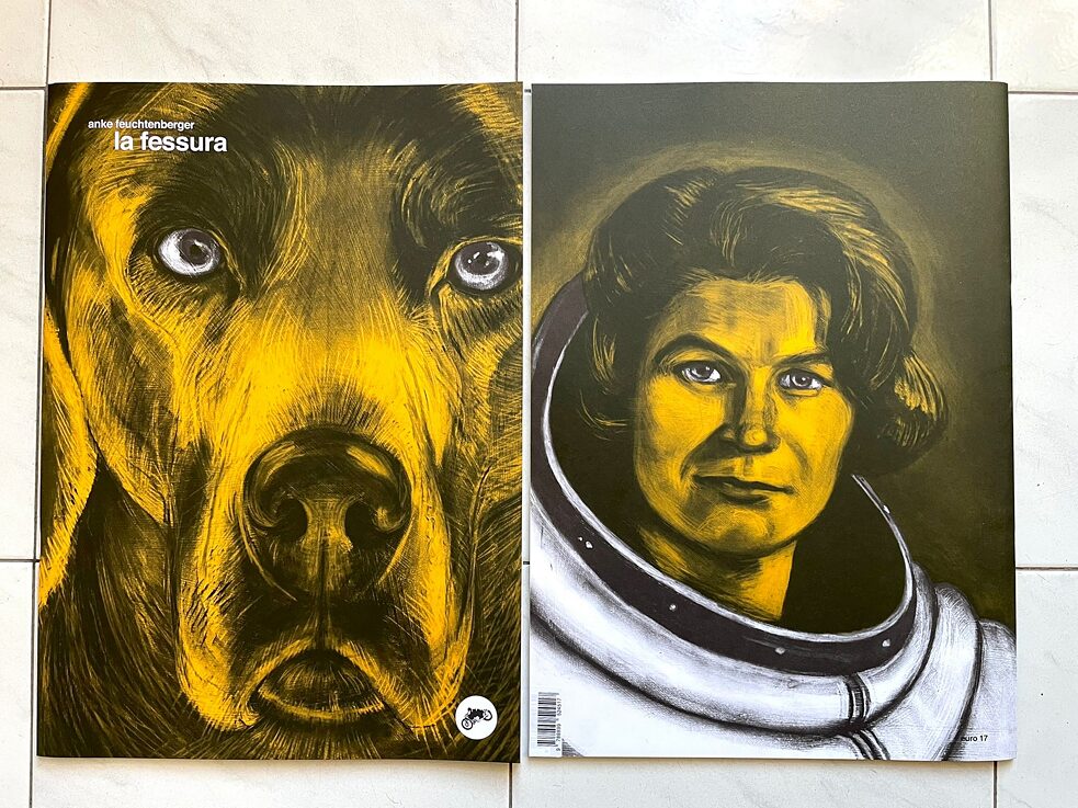 Der Verlag Canicola hat sich beim letzten Buch von Anke Feuchtenberger Der Spalt für das Großformat entschieden.