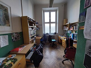 Unser Vierer-Büro (hier auch Kabinett genannt)