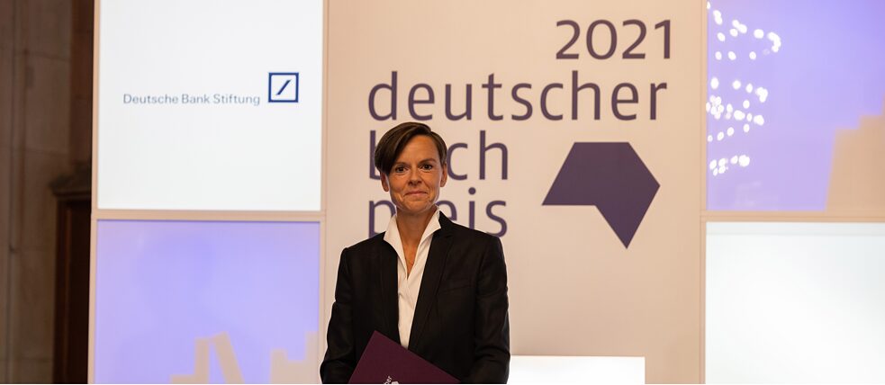 Antje Rávik Strubel bei der Verleihung des Deutschen Buchpreises 2021
