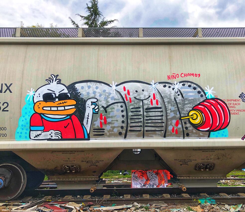 Arte urbano en trenes 