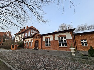 Backsteinarchitektur in Klaipėda, Gebäudekomplex des Schmalspurbahnhofs. S. Nėries Straße 16, 16a