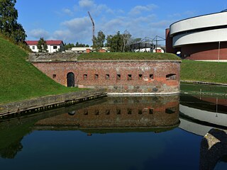 Backsteinarchitektur in Klaipėda, Das Nehrungsfort (heute: Meeresmuseum). Smiltynės Straße 3