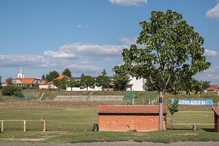 Leerer Fußballplatz