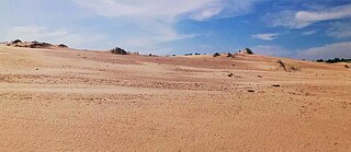 Sanddünen unter einem blauen Himmel