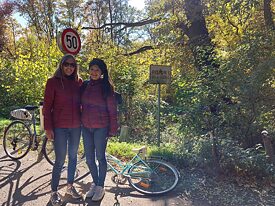 An der Grenze von Tschechien und Österreich mit Amelie