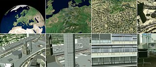 Czy stworzona przez Art+Com koncepcja „Terravision” była prekursorem „Google Earth”? Wirtualna trójwymiarowa reprezentacja Ziemi składa się ze zdjęć satelitarnych, lotniczych, wysokościowych i architektonicznych. 