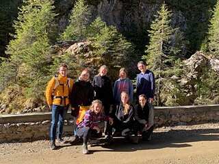 Wandergruppe bei Brasov
