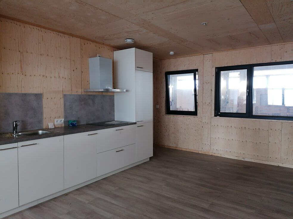 Es handelt sich zwar um einen Bausatz, dennoch aber ist die WoonBox eine richtige kleine, komfortable Wohnung.