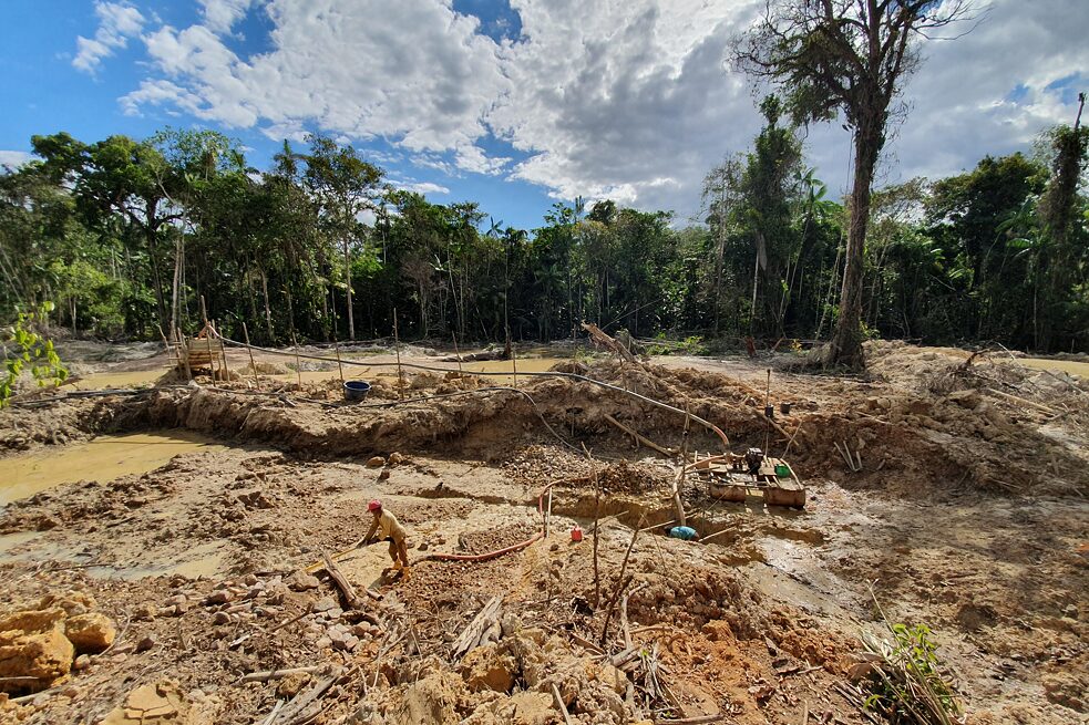 Illegale Goldmine auf dem indigenen Land der Kayapo, Bundesstaat Pará, Brasilien, 2019.