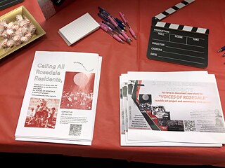 Voices of Rosedale project outreach at Rosedale Rec Center, October 2021