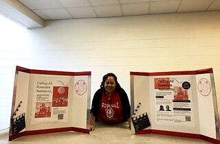 Ms. NikkiB with Voices of Rosedale outreach, Rosedale Rec Center, October 2021