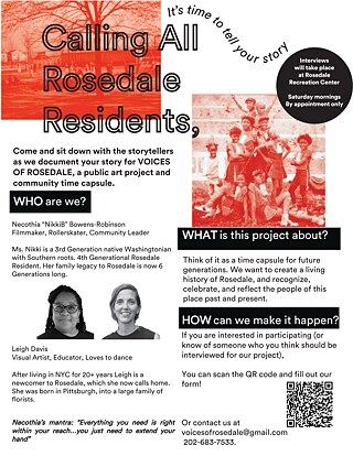 Voices of Rosedale outreach poster, October 2021
