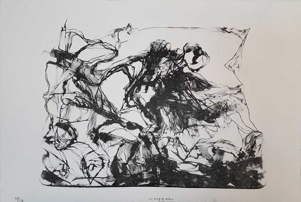 Lithography “Lines II” by Marije Jenssen