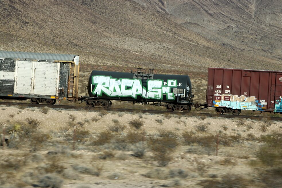Train in the desert