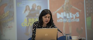 Radmila Mladenova reading a lecture during MI 2021