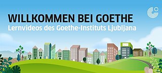 Willkommen bei Goethe © Graphik: Yuchen Jemeršić  © Goethe-Institut Ljubljana Willkommen bei Goethe
