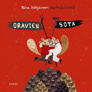 Oravien sota, Cover des Bilderbuches Krieg der Eichhörnchen