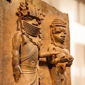 Figurines in a museum