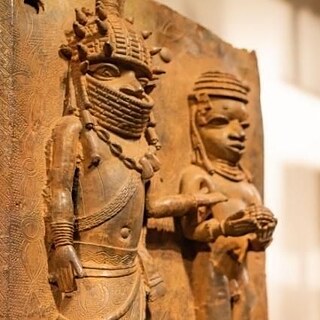 Figurines in a museum