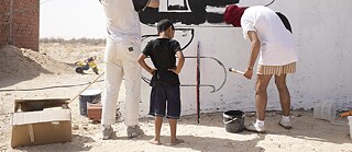 As part of the “Houmtek” programme, residents beautify public spaces in Tunisia.