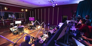 Europaweit vernetzt: Blick ins Live-Studio des Freiraum-Festivals in Thessaloniki.