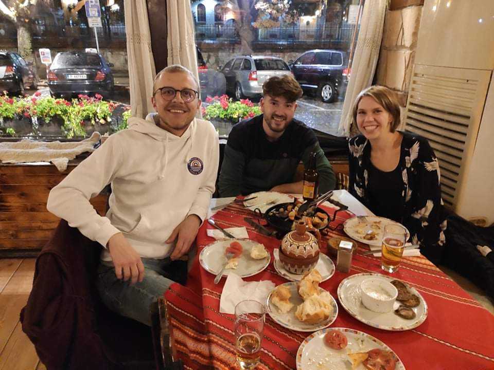 Mit dem Französisch- und dem Spanischlehrer meiner Schule