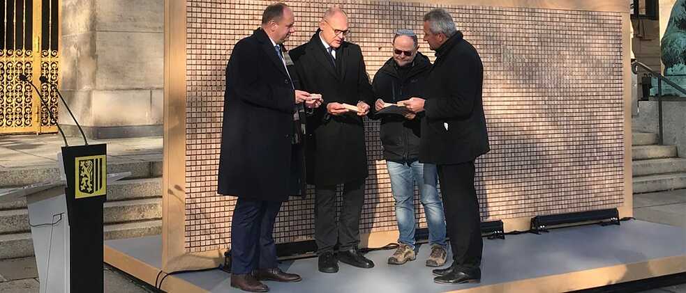 Eröffnung der Verschwindenden Wand in Dresden