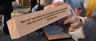 Zitatklötzchen der Wand