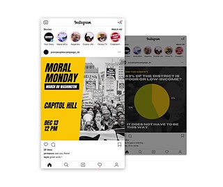  Instagram assets for Poor People’s Campaign DC 2022 