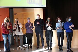 Abschließender Applaus: die begleitenden Lehrkräfte aus Südwesteuropa und Düsseldorf