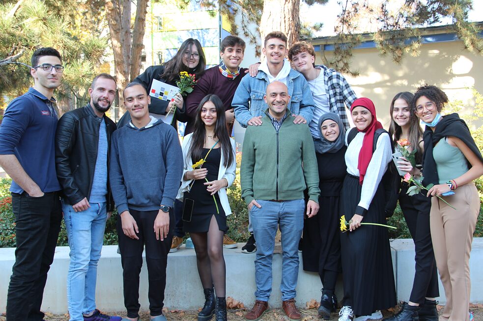 Die libanesische Gruppe mit der Schülerin aus Kairo (re.)