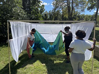 Fugitive Sanctuary, Community Pop up in Oxon Run Park, September 2021