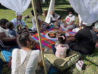 Fugitive Sanctuary, Community Pop up in Oxon Run Park, September 2021